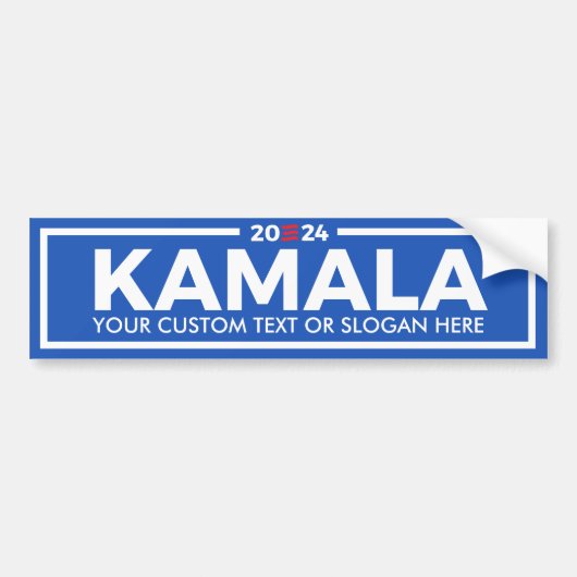 独自のKamala 2024を作成 バンパーステッカー (正面)