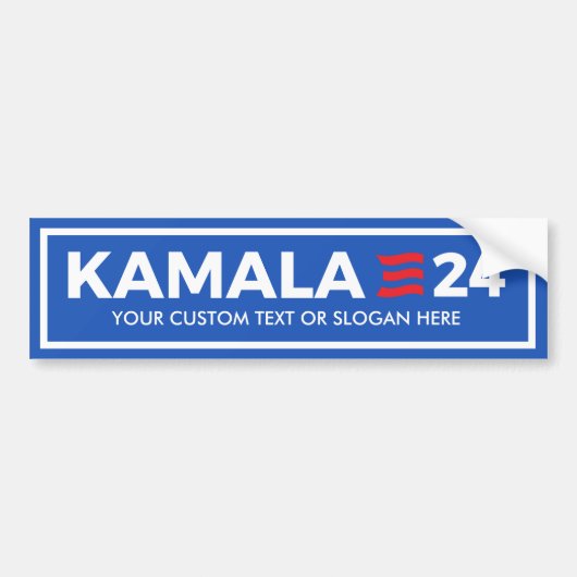 独自のKAMALA 2024を作成 バンパーステッカー (正面)