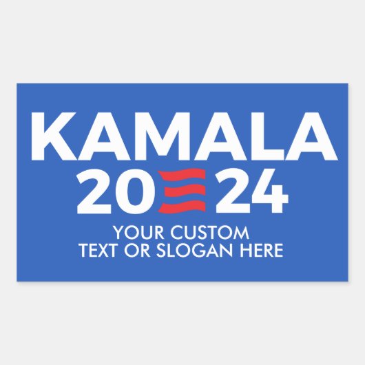 独自のKamala Harris 2024を作成 長方形シール (正面)