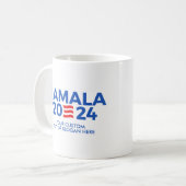 独自のKamala Harris 2024 Rectangular Stiを作成 コーヒーマグカップ (正面左)