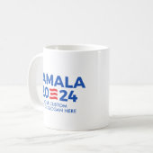 独自のKamala Harris 2024 Rectangular Stiを作成 コーヒーマグカップ (正面左)