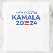 独自のKamala Harris 2024 Rectangular Stiを作成 長方形シール (バッグ)