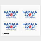 独自のKamala Harris 2024 Rectangular Stiを作成 長方形シール (シート)