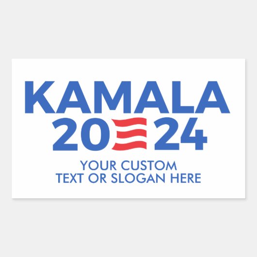 独自のKamala Harris 2024 Rectangular Stiを作成 長方形シール (正面)