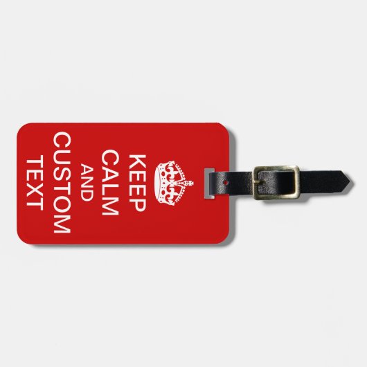 独自のKeep Calm and Carry Onカスタムの作成 ラゲッジタグ (正面横)