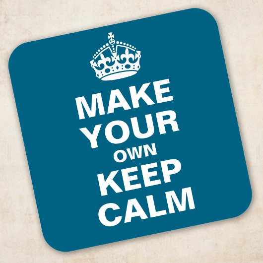 独自のKeep Calm and Carry Onシール スクエアシール