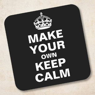 独自のKeep Calm and Carry Onシール スクエアシール