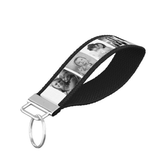独自のKeepsake 10ファミリーフォトコラージュを作成 リストバンドキーホルダー (アングル下)
