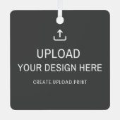 独自のLを作成するデザインをここにアップロード メタルオーナメント (正面)