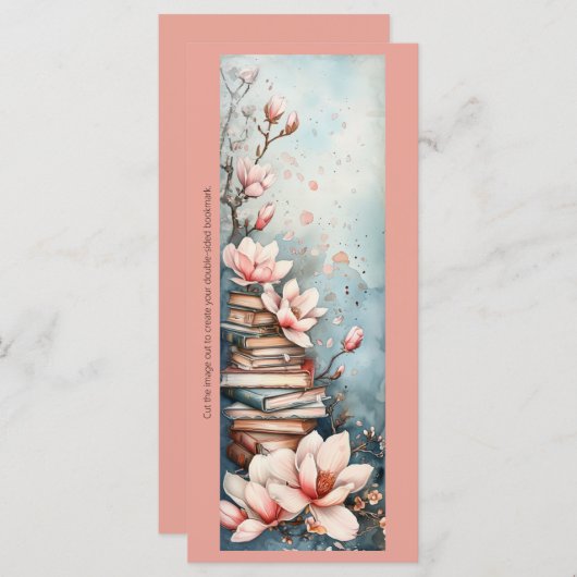 独自のMagnoliasブックスタックブックブックブックブックブックブックブックマークカードの作成 (正面/裏面)