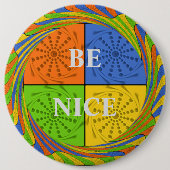 独自のMake Your Nice 救済 Be COVID19をストップ作成 缶バッジ (正面)