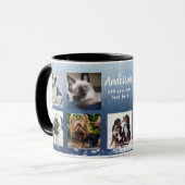 独自のPETフォトコラージュを作成Instagram名ギフト マグカップ (正面左)