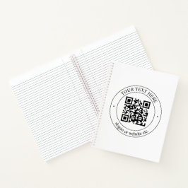 独自のQRコードとカスタマイズテキストをアップロード ノートブック