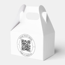 独自のQRコードとカスタマイズテキストをアップロード フェイバーボックス