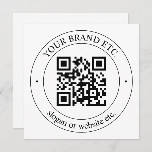 独自のQRコードのアップロードとカスタマイズ可能な文字 (正面/裏面)