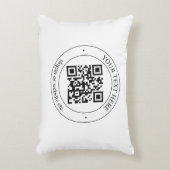 独自のQRコードのアップロードとカスタマイズ可能な文字 アクセントクッション (正面(垂直))