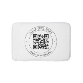 独自のQRコードのアップロードとカスタマイズ可能な文字 バスマット