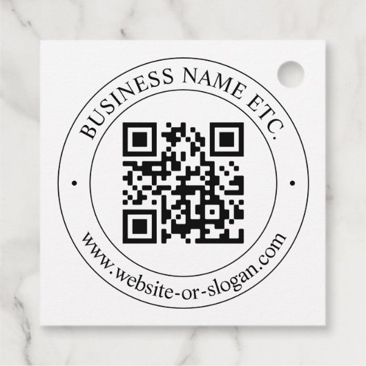 独自のQRコードのアップロードとカスタマイズ可能な文字 フェイバータグ (裏面)