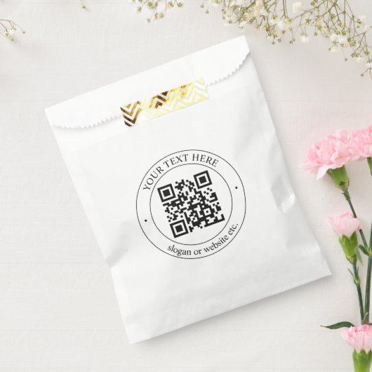 独自のQRコードのアップロードとカスタマイズ可能な文字 フェイバーバッグ (封をした状態)
