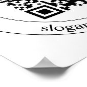 独自のQRコードのアップロードとカスタマイズ可能な文字 ポスター (角)