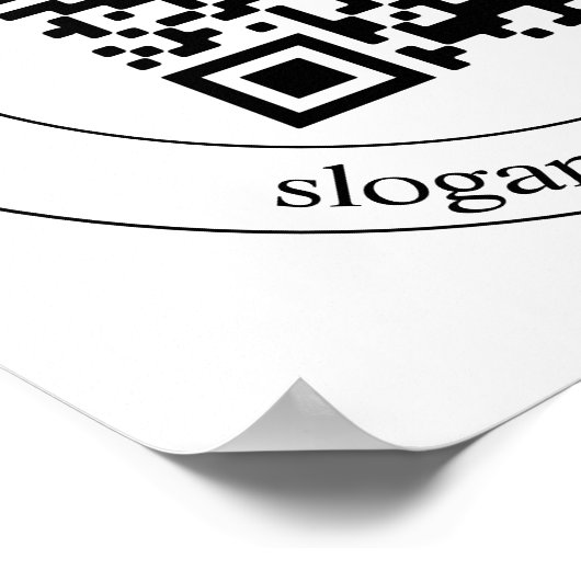 独自のQRコードのアップロードとカスタマイズ可能な文字 ポスター (角)