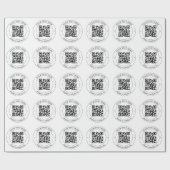 独自のQRコードのアップロードとカスタマイズ可能な文字 ラッピングペーパー (フラット)