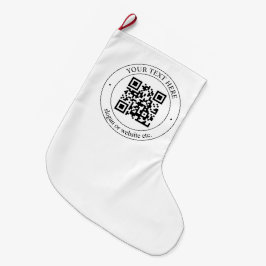 独自のQRコードのアップロードとカスタマイズ可能な文字 ラージクリスマスストッキング