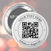 独自のQRコードのアップロードとカスタマイズ可能な文字 缶バッジ