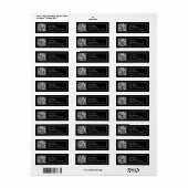 独自のQRコードのアップロード |カッコいい差出人住所 ラベル (フルシート)