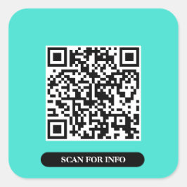 独自のQRコードの作成ターコイズカラフルトレンディー スクエアシール