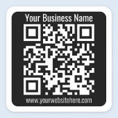 独自のQRコードを作成する縁ど/ |黒と白 スクエアシール
