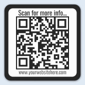 独自のQRコードを作成する縁ど/ |黒と白 スクエアシール