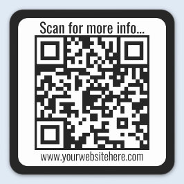 独自のQRコードを作成する縁ど/ |黒と白 スクエアシール