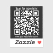 独自のQRコードを作成する |トランスペラント シール (シート)