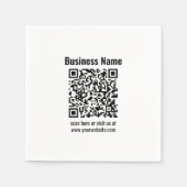 独自のQRコードを作成する |トランスペラント スタンダードカクテルナプキン (正面)