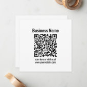 独自のQRコードを作成する |トランスペラント ノートカード (正面/裏面インサイチュ)