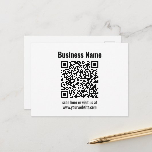 独自のQRコードを作成する |トランスペラント ポストカード (正面/裏面インサイチュ)