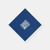 独自のQRコードを作成する | ブルー スタンダードカクテルナプキン (角)