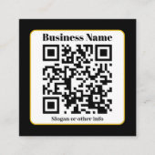 独自のQRコードを作成する |白黒金ゴールド縁ど エンクロージャーカード (正面)