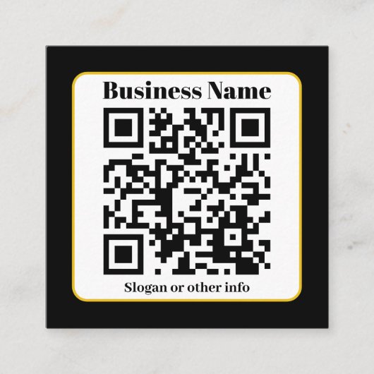 独自のQRコードを作成する |白黒金ゴールド縁ど エンクロージャーカード (正面)