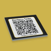 独自のQRコードを作成する |白黒金ゴールド縁ど ガラスコースター