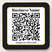 独自のQRコードを作成する |白黒金ゴールド縁ど コースター (正面)