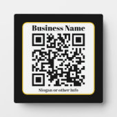 独自のQRコードを作成する |白黒金ゴールド縁ど フォトプラーク (正面)