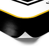 独自のQRコードを作成する |白黒金ゴールド縁ど ポスター (コーナー)