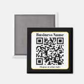 独自のQRコードを作成する |白黒金ゴールド縁ど マグネット (正面/裏面)