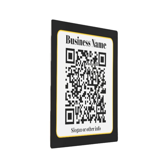 独自のQRコードを作成する |白黒金ゴールド縁ど メタルプリント (3/4)