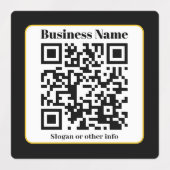 独自のQRコードを作成する |白黒金ゴールド縁ど ラベル (デザイン2)