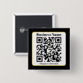 独自のQRコードを作成する |白黒金ゴールド縁ど 缶バッジ (正面&裏面)