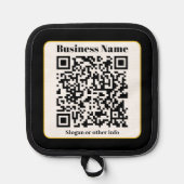 独自のQRコードを作成する |白黒金ゴールド縁ど 鍋敷き (正面)