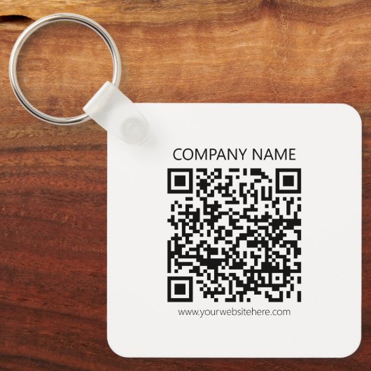 独自のQRコードを作成する | 白黒 キーホルダー (正面)